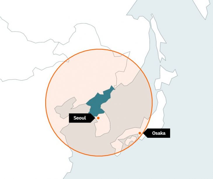 seul y osaka ataque nuclear