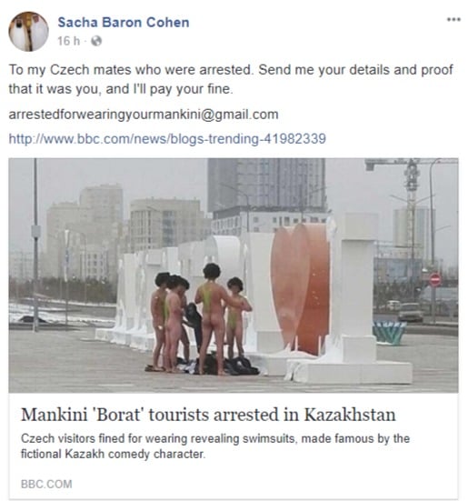 Cohen pagará la multa de turistas checos