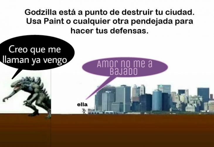 godzilla meme proteje ciudad