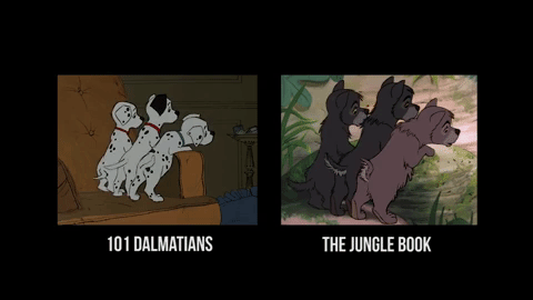 Disney usa las mismas ilustraciones en diferentes películas