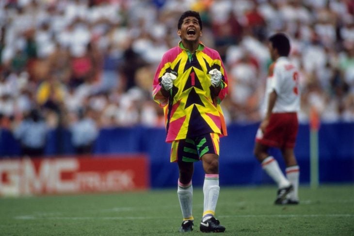 Jorge Campos en la cancha