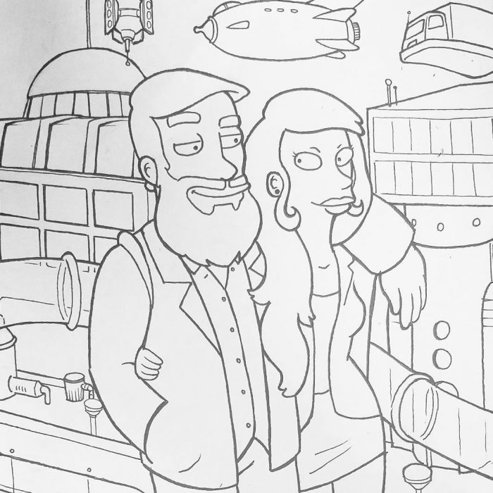 Pareja como Futurama