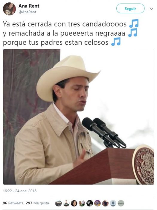 peña canta sombrero meme