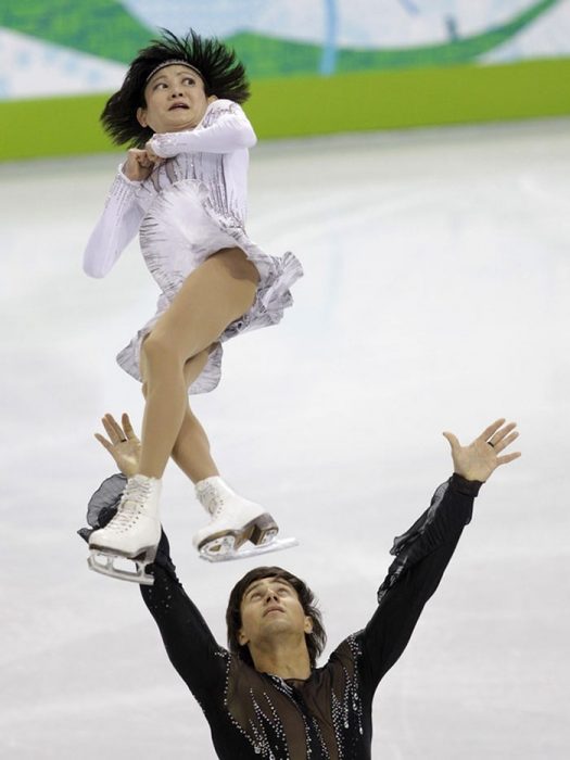 caras graciosas patinadores olímpicos 