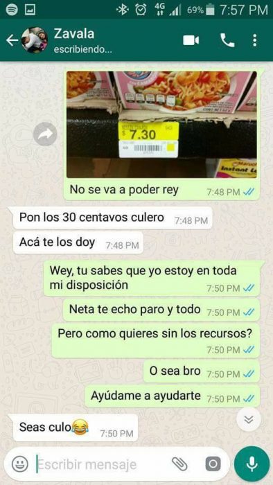 Mensajes en WhatsApp