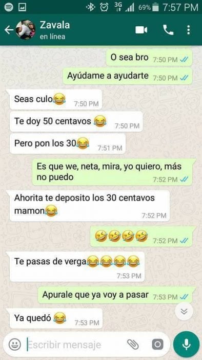 Mensajes en WhatsApp