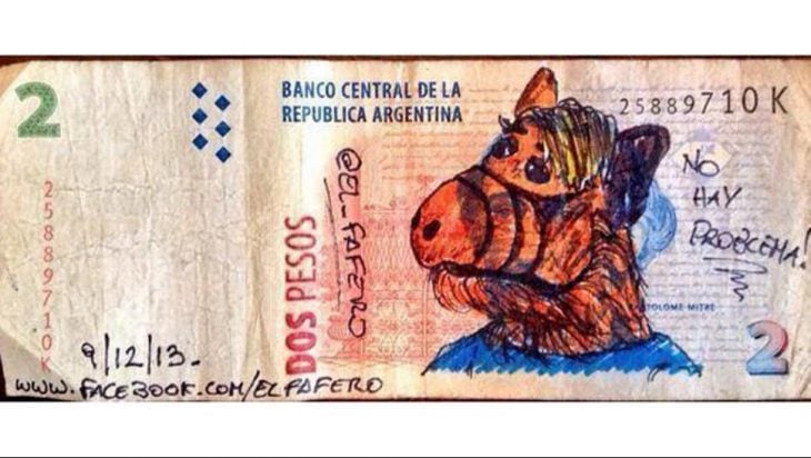 Billetes de 2 pesos en Argentina