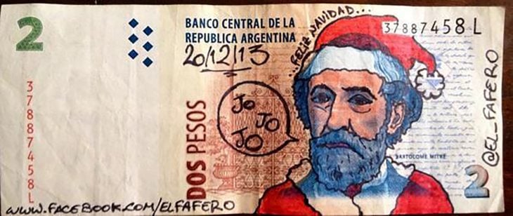 Billetes de 2 pesos en Argentina