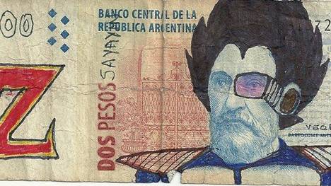 Billetes de 2 pesos en Argentina