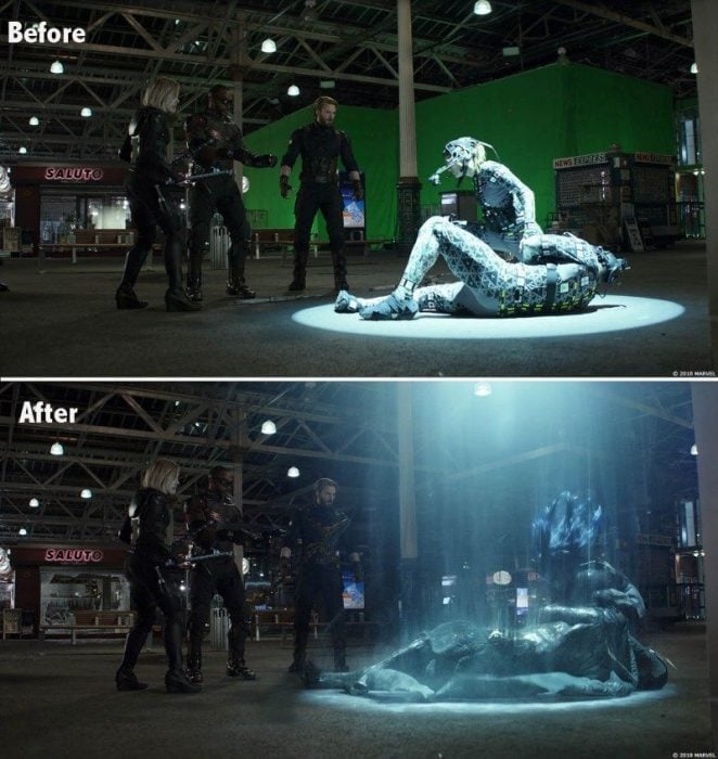 escena digitalizada avengers