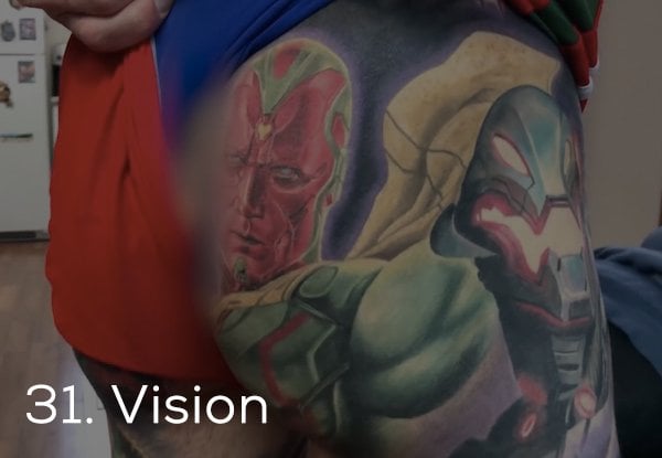 Rick Scolamiero récord en tatuajes de Marvel