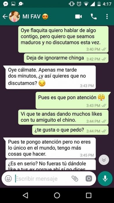 Conversación entre pareja