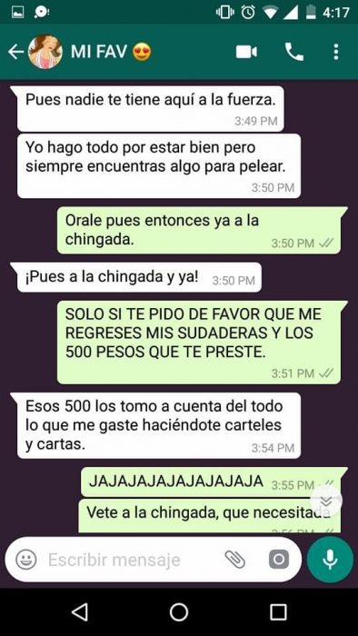 Conversación entre pareja