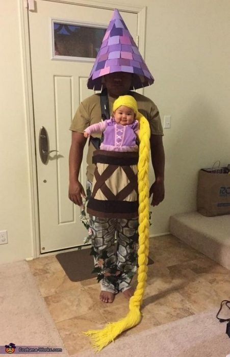 Disfraz padre-hijo rapunzel