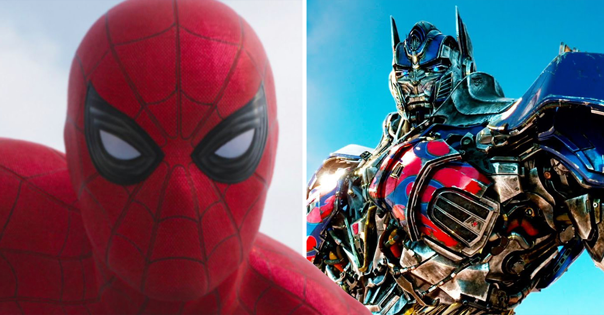 Crossover de cómics Spider Man con los Transformers.