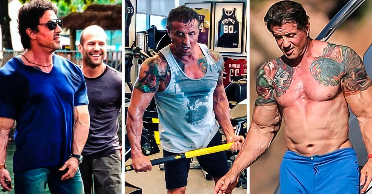 Stallone tiene 71 años y sigue en el gimnasio entrenando