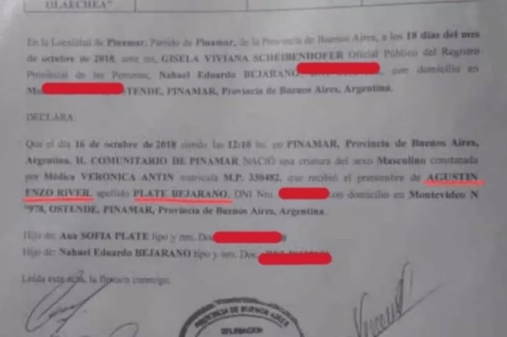 Certificado de nacimiento