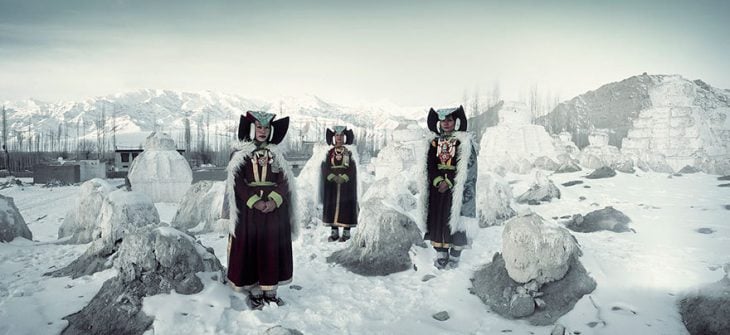 Mujeres Perak, Monasterio Thikse, Ladakh, India