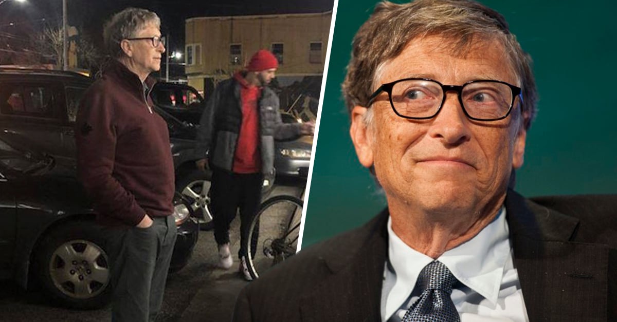 Captan a Bill Gates en la fila de las hamburguesas