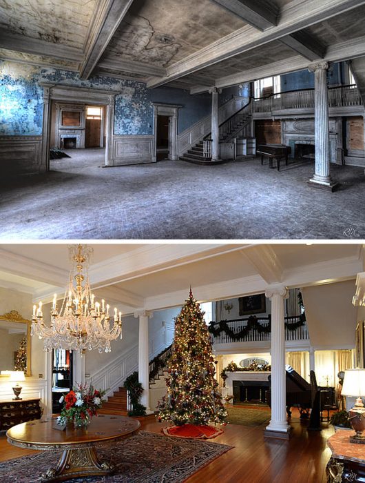 antes y después mansión