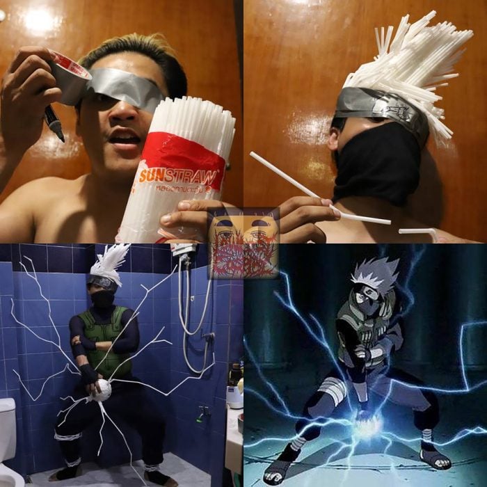 cosplay de bajo costo kakashi