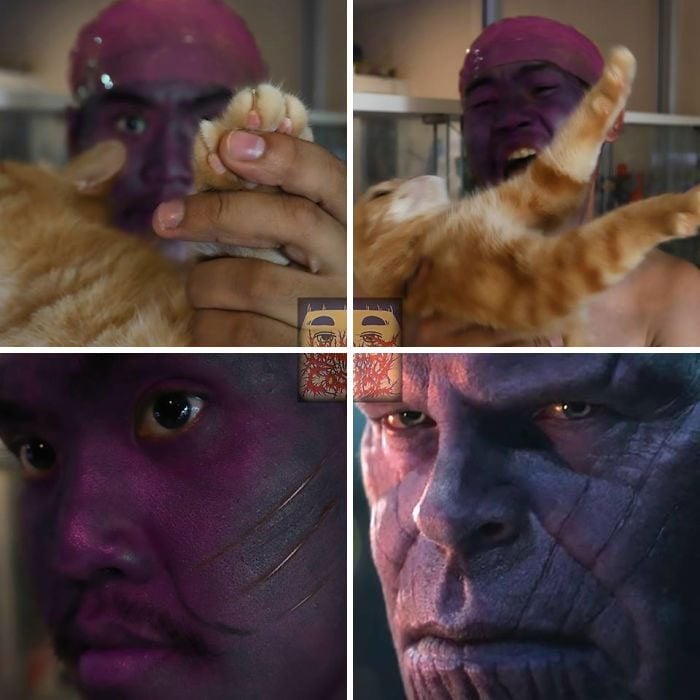 cosplay de bajo costo thanos