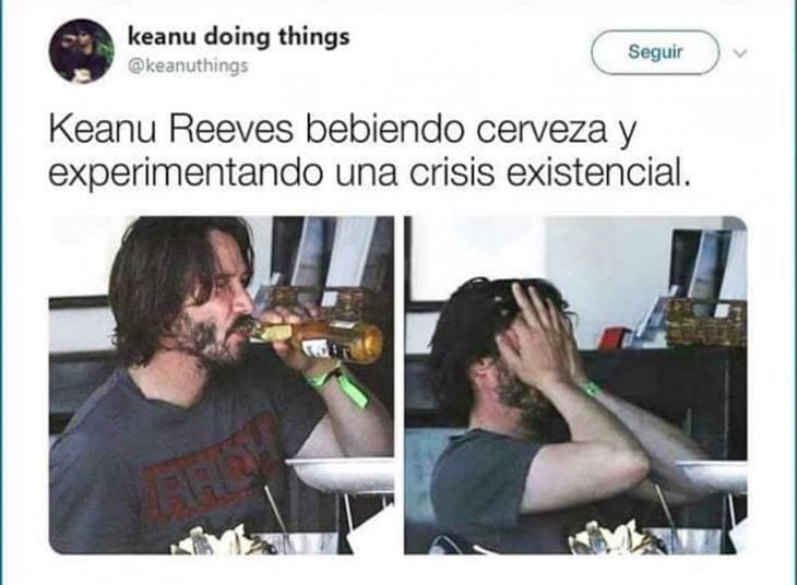 Keanu Reeves haciendo cosas
