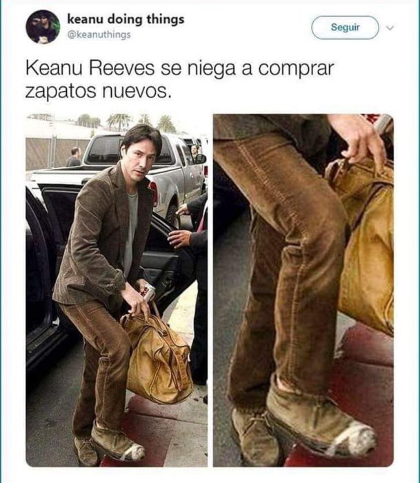 Keanu Reeves haciendo cosas