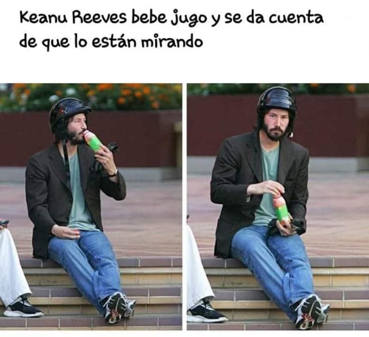 Keanu Reeves haciendo cosas