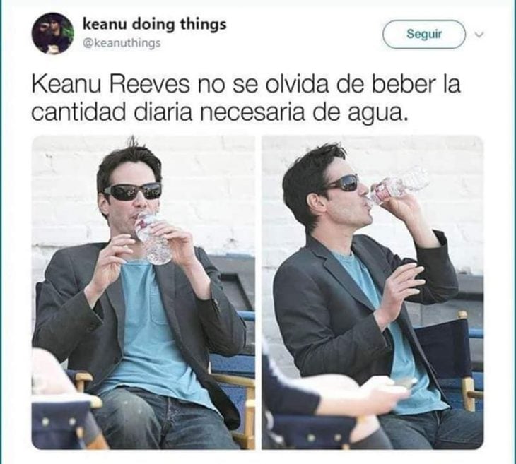 Keanu Reeves haciendo cosas