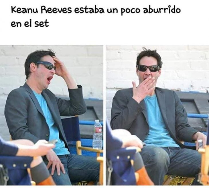 Keanu Reeves haciendo cosas