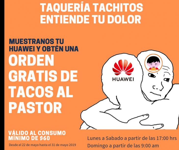 promoción huawei tacos