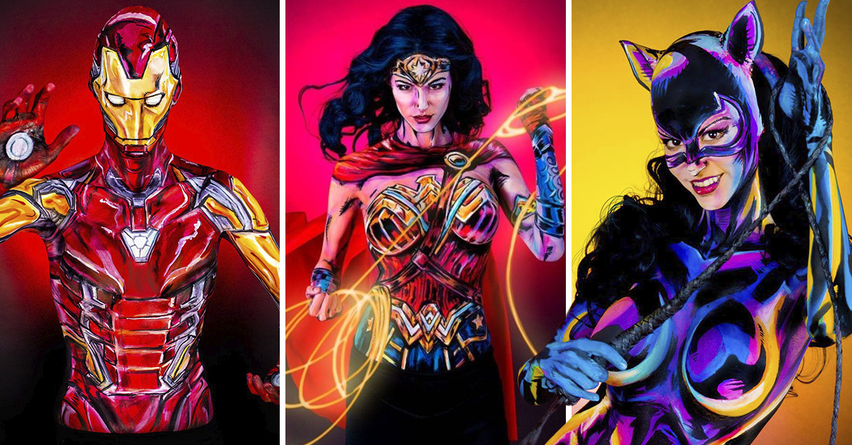 Kay Pike Se Convierte En C mic Con Incre ble Body Painting