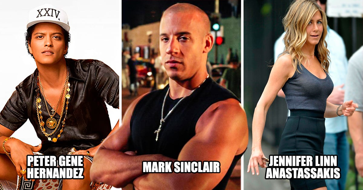 15 Artistas que cambiaron sus nombres reales para darse a conocer en