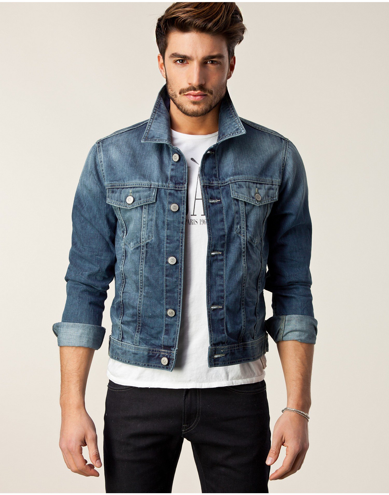 chamarra denim hombre