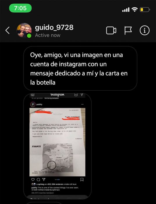 mensaje contestdado