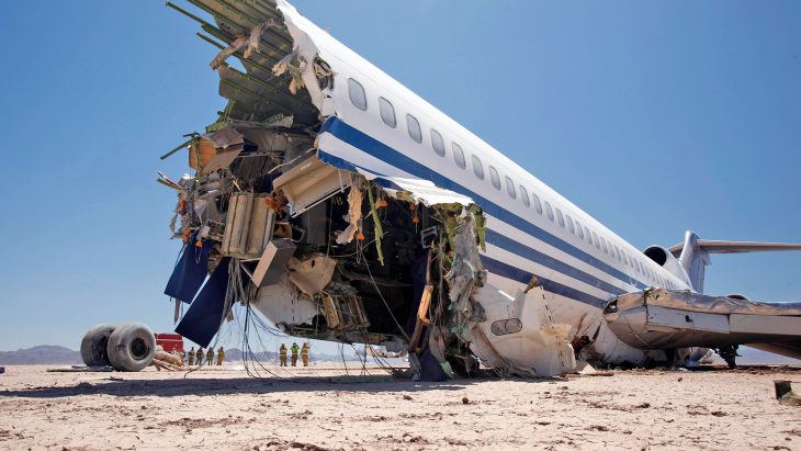 avión chocado