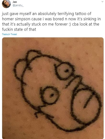 tatuaje de homero simpson