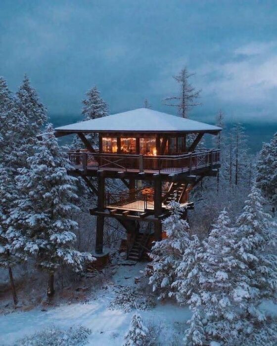 cabañas en el bosque