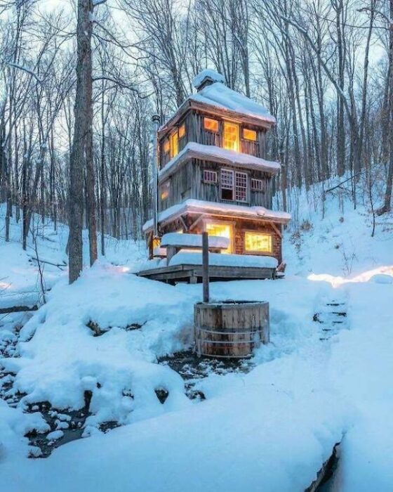 cabañas en el bosque