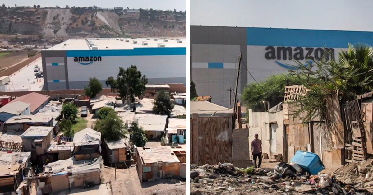 Amazon abre superalmacén en Tijuana al lado de una zona marginada
