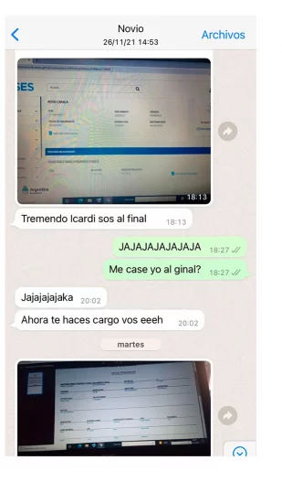 Captura de pantalla entre una pareja 