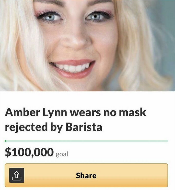 Amber Lynn es una mujer que abuso de un empleado de starbucks y pide 100 mil dólares por ello