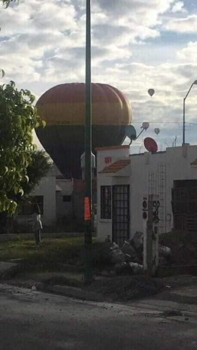 Globo aerostático en casa