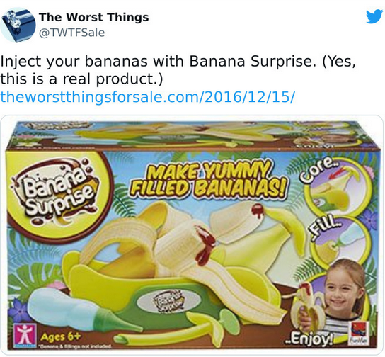 Loca sorpresa Banana producto raro dulce choicolate