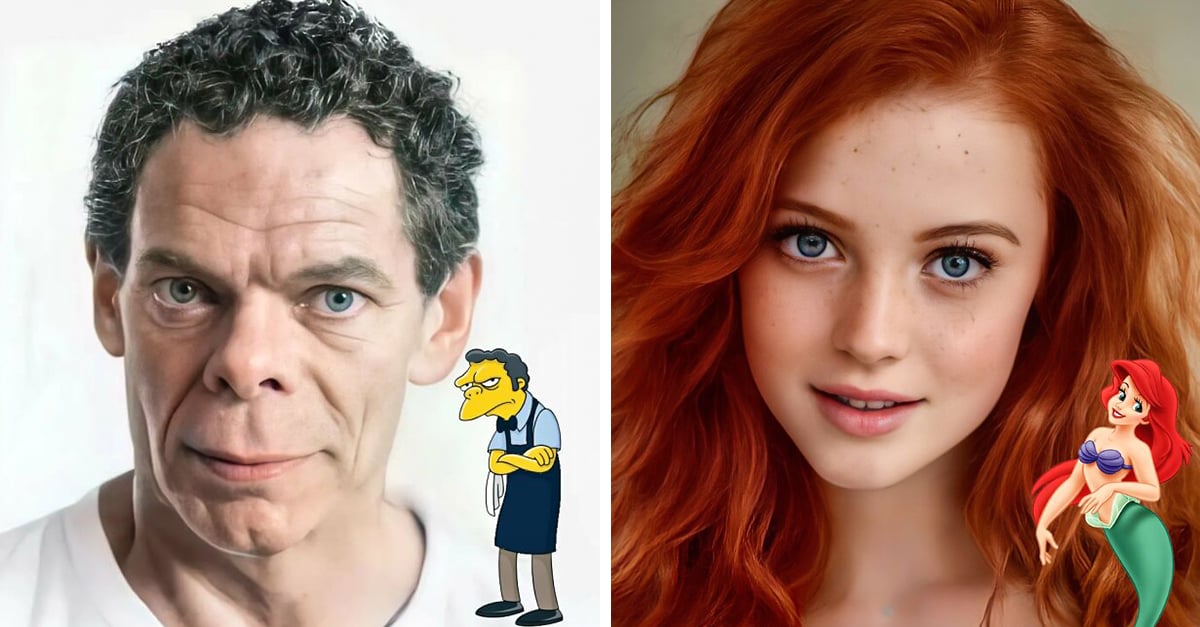 Así se verían estos 21 personajes animados si fueran de la vida real; Moe es como siempre lo imaginamos