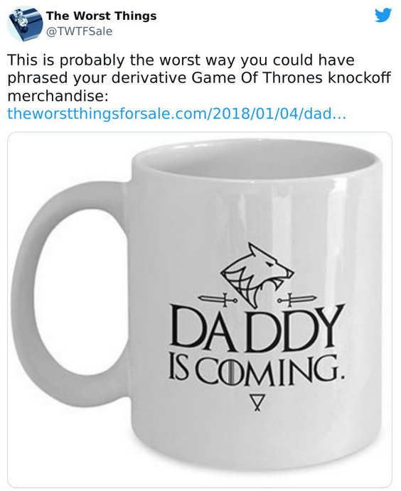 Taza con la leyenda daddy of thrones game of thrones