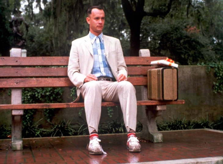 Forrest Gump Pensativo en su banca