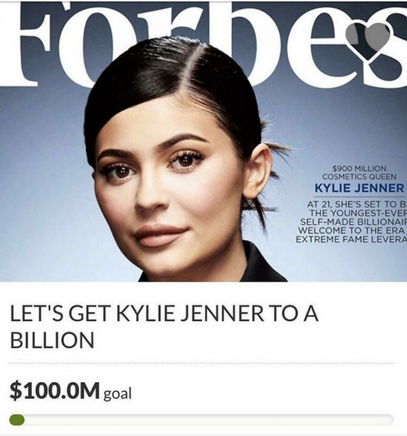 Portada de Forbes con Kylie Jenner que se perfila a ser la primera en adquirir 1000 millones de dólares por sí misma