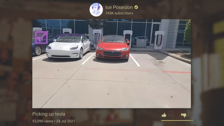 Stream de Paul Denino Ice Poseidon recogiendo su automóvil eléctrico tesla de la agencia durante su estafa